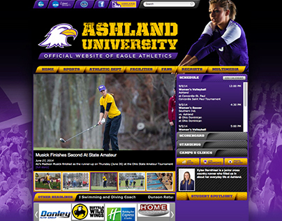 Ashland University Eagles website homepage