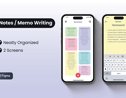 Notes / Memo Writing App Concept