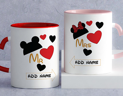 personalized heart mug design
