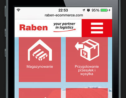 Raben e-commerce RWD website