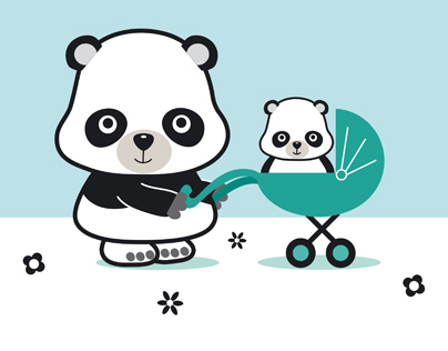 Panda Greetings Card (Moo.com)