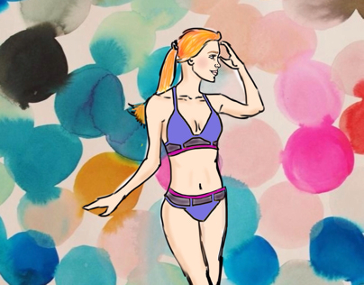Women's bathing suit illustration