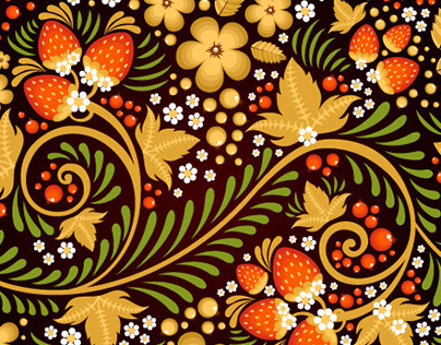 Traditional Russian Ornament Seamless Patterns