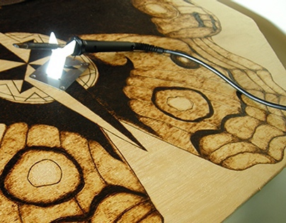 Pyrography Coffee table 