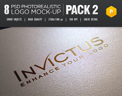 8 Photorealistic logo Mock-Up Pack 2