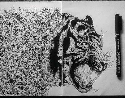 doodle tiger