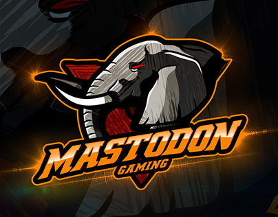 Mastodon Gaming Logo Design