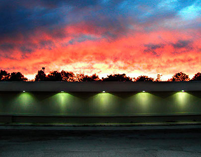 industrial park sunset