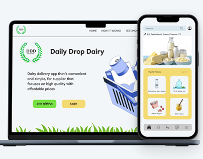 Project thumbnail - Daily Drop Dairy (Saas Case Study)