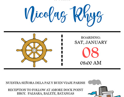 Nicolas Rhys | Baptismal Invitation