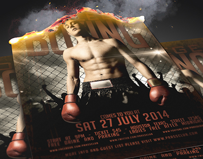 College Boxing Flyer Template