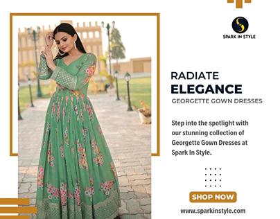 Georgette Gown Dresses at Spark In Style