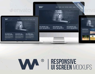 Responsive Website Devices & Screen Mockups