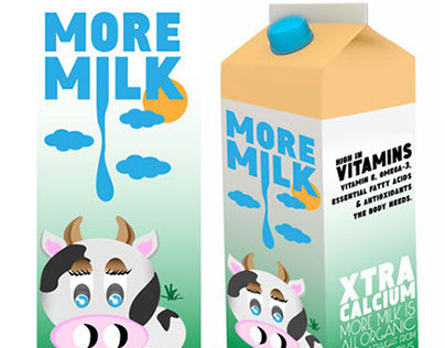"More Milk" Organic Milk Packaging