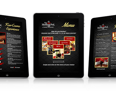 Interactive Menu Design for iPad