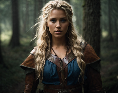 Supermodel Viking warrior princess lagarath