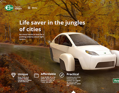 Elio Motors (website concept)