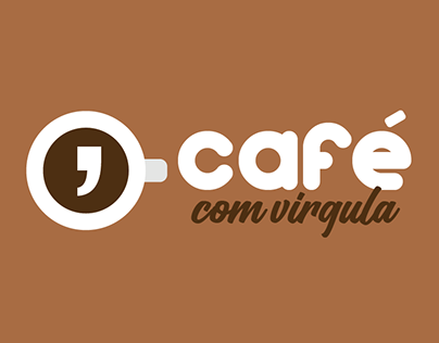 Logo - Café com Vírgula - Cafeteria e Livraria