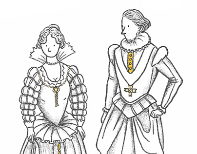 History of clothes fastening: illustrations