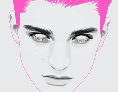 Pink Hair Portrait