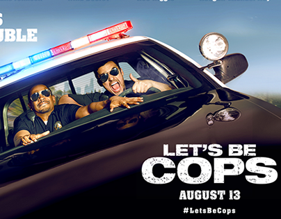 Let's Be Cops Movie Graphic Design and Set Concepts