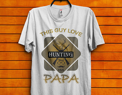 Hunting Tshirt Design with Free Mockup