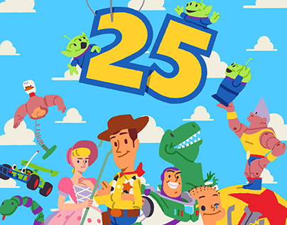 Toy Story 25th anniversary illustration