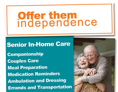 Right at Home senior in-home care ads.