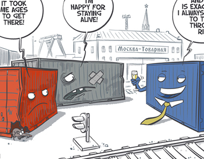 Cartoon for Freeport of Riga advertisement