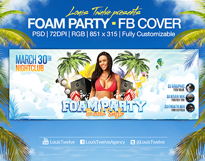 Foam Party | Facebook Cover