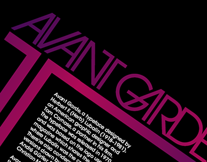 Typography Poster: Avant Garde