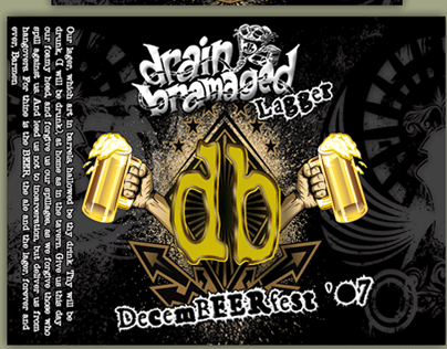 Drain Bramaged Lagger Beer Lable
