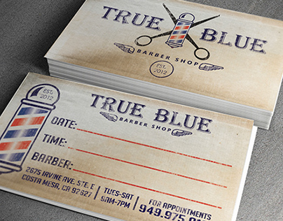 True Blue Business Cards