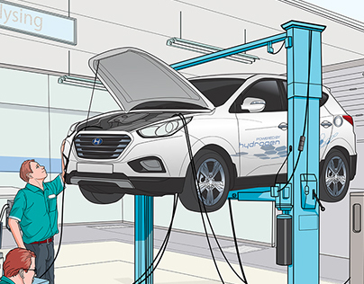 illustration for Hyundai Motor's ix35 Fuel cell 