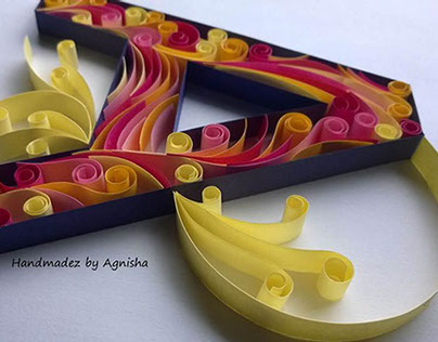 A - Quilled Monogram
