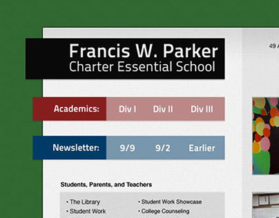 Francis W. Parker Charter Essential School Website.