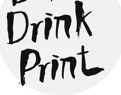 Eat, Drink, Print. Logo and exhibition design.