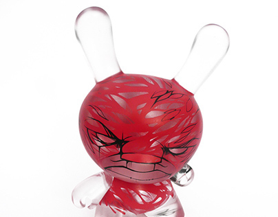 Nearly Invisible Man - Custom 8" clear resin dunny