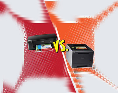 Inkjet vs Laser Printer Infographic