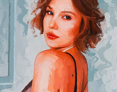 Nivia Guedes - Portrait Painting by Rod Lovell