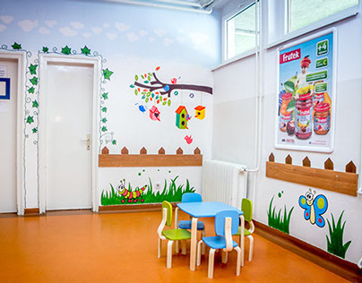 Wall painting in children's dispensary in Zapresic, CRO