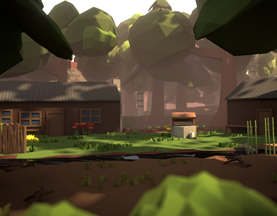 Low poly "House in the Forest"