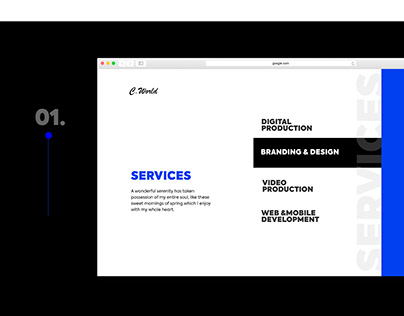 Web design for Digital agency website