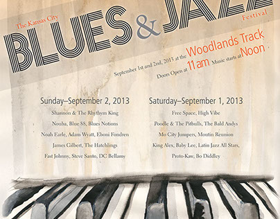 Concept Blues and Jazz Festival Poster, Student Work