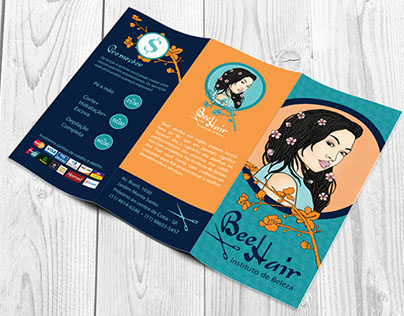 Hair Salon brochure, poster and magnets