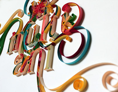 Quilling typography project
