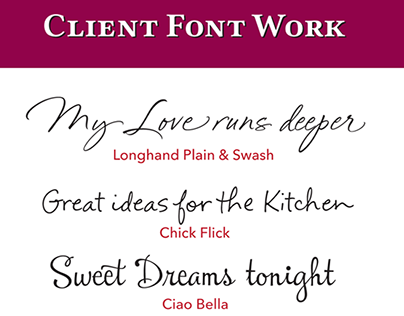 Fonts for Clients