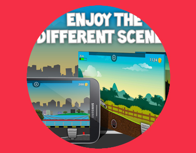Promo design for 'Hill Driver' app game