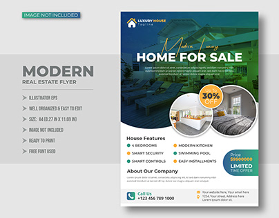 Real Estate Flyer Template.