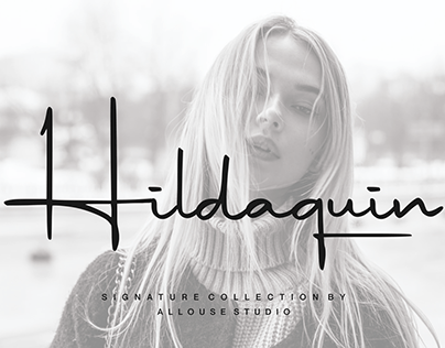 Hildaquin Signature Collection Typeface - Free Font